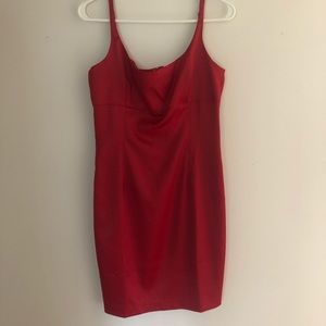 Forever21 red satin mini dress